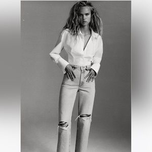 Viral Zara straight leg high rise jeans!